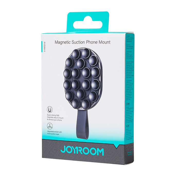 Joyroom JR-ZS393-S magnetic holder with suction cups for 4.7-7" phone - black and orange