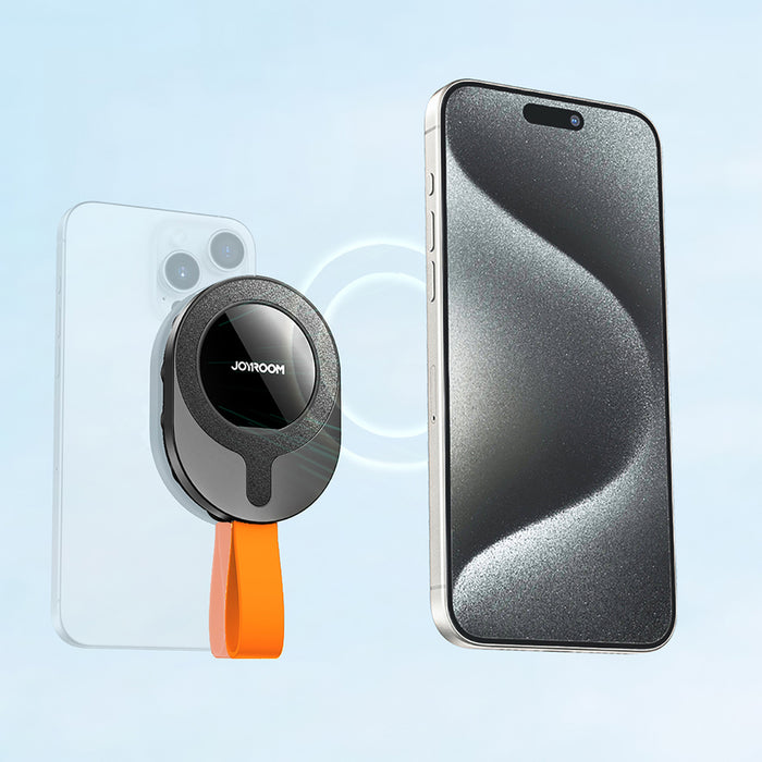 Joyroom JR-ZS393-S magnetic holder with suction cups for 4.7-7" phone - black and orange