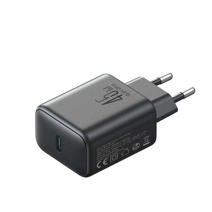 Joyroom JR-TCG13 45W GaN Wall Charger for Samsung Ultra - Black