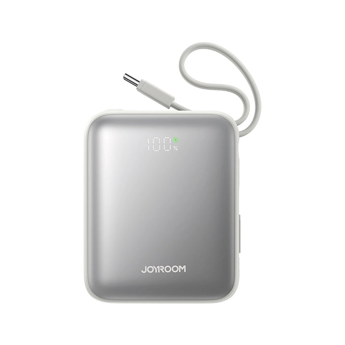 Joyroom JR-PBF27 10000mAh 22.5W Powerbank with Built-in USB-C and Lightning Cables - White