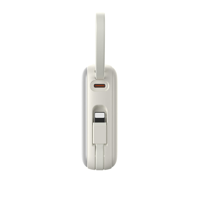 Joyroom JR-PBF27 10000mAh 22.5W Powerbank with Built-in USB-C and Lightning Cables - White