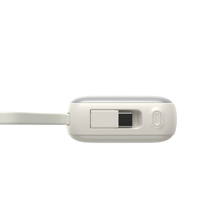 Joyroom JR-PBF27 10000mAh 22.5W Powerbank with Built-in USB-C and Lightning Cables - White