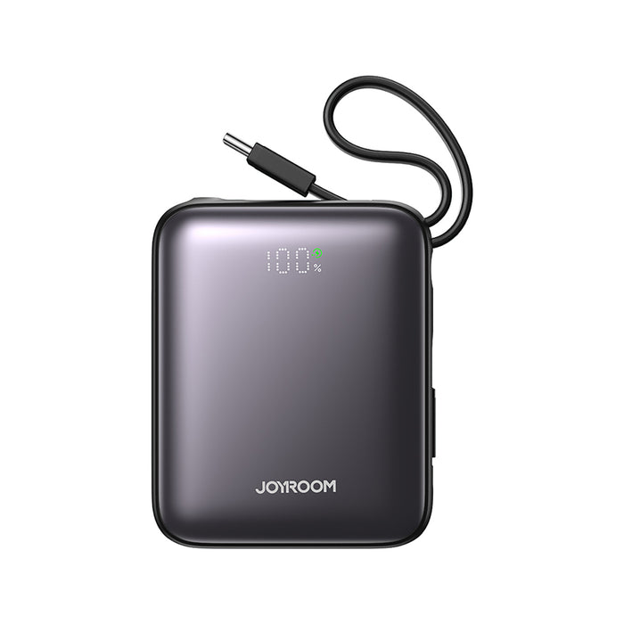 Joyroom JR-PBF27 10000mAh 22.5W Powerbank with Built-in USB-C and Lightning Cables - Black