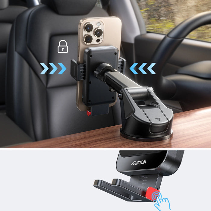 Joyroom JR-ZS241S car mount with inductive charger for dashboard - black