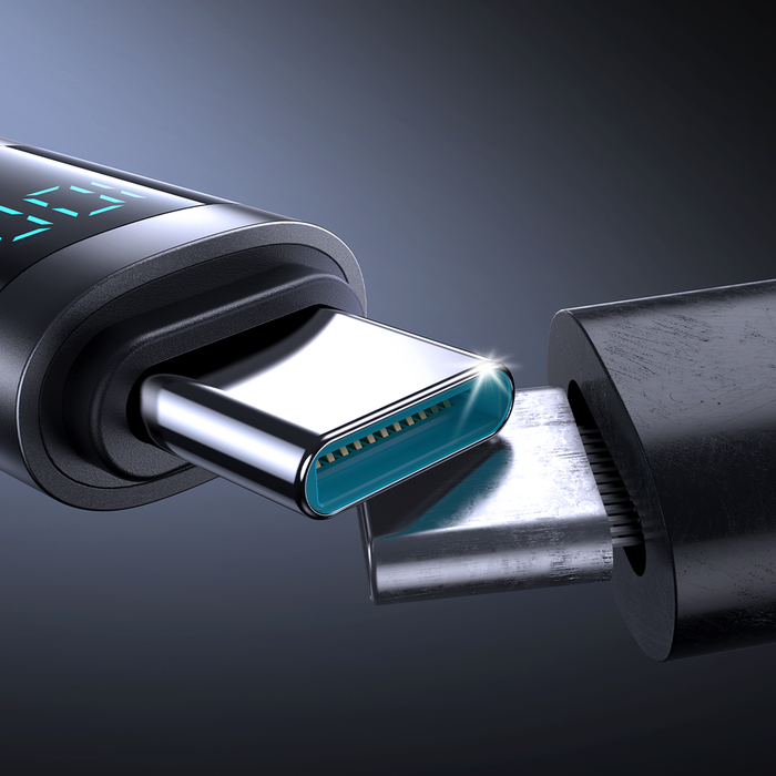 Joyroom S-A16 Pro Prism Series 100W USB-C Cable - USB-C with Digital Display 1.2m - Black