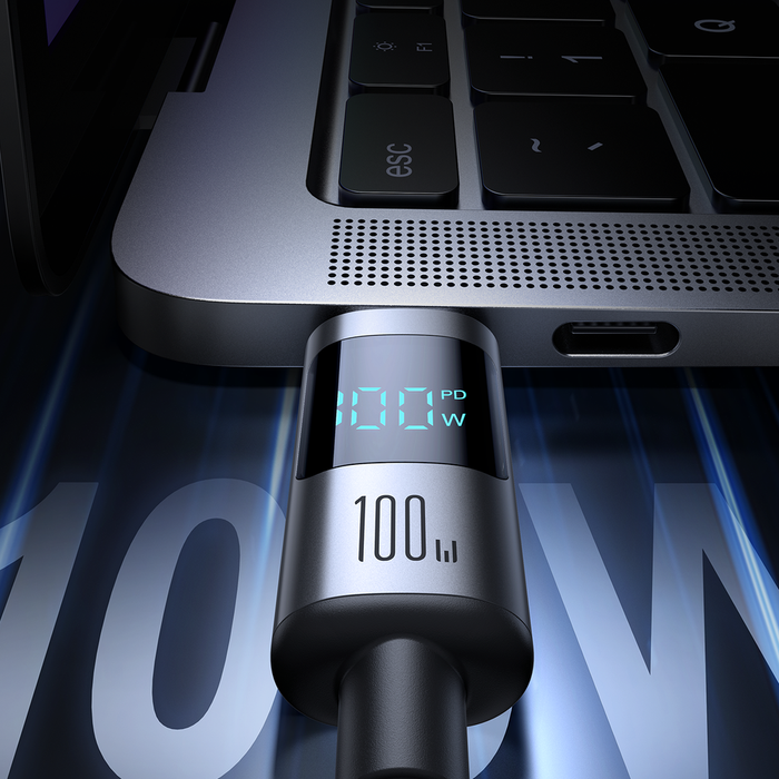 Joyroom S-A16 Pro Prism Series 100W USB-C Cable - USB-C with Digital Display 1.2m - Black