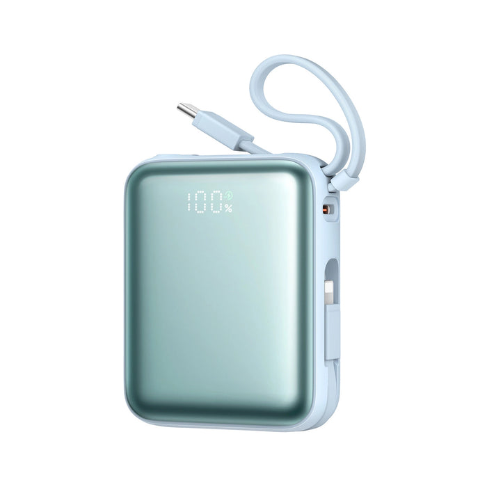 Joyroom JR-PBF27 22.5W 10000mAh Powerbank with Two Built-in Cables - Blue
