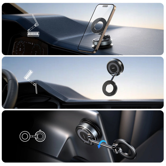 Joyroom JR-ZS501 Magnetic Car Holder Compatible with MagSafe for Dashboard - Dark Gray