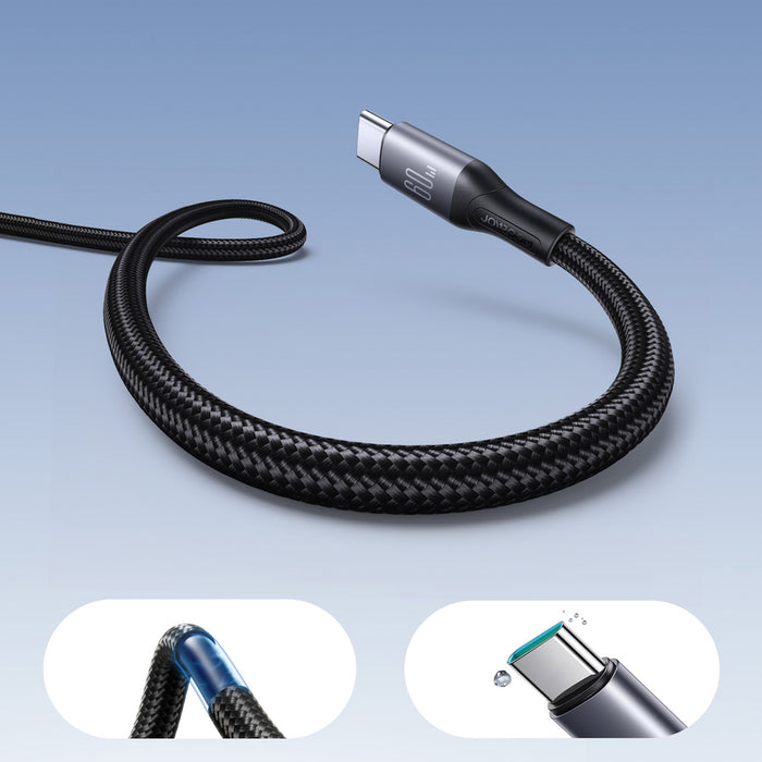 Joyroom S-A28 Flash Series 60W USB-C - USB-C cable 1m - black