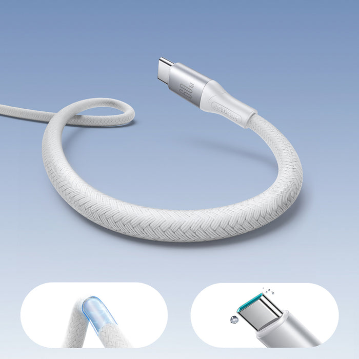Joyroom S-A28 Flash Series 60W USB-C - USB-C Cable 1m - White