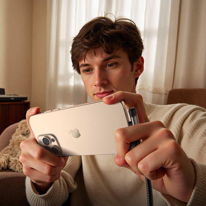 Joyroom S-A56 EnjoyX Series 90° USB-C - Lightning cable 30W 1.2m - black