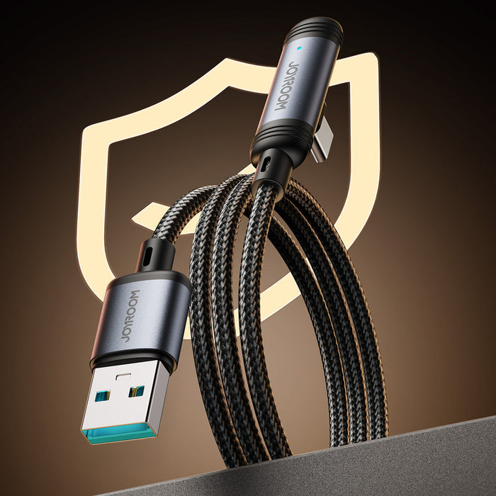 Joyroom S-A56 EnjoyX Series 90° USB-A - USB-C 3A cable 1.2m - black