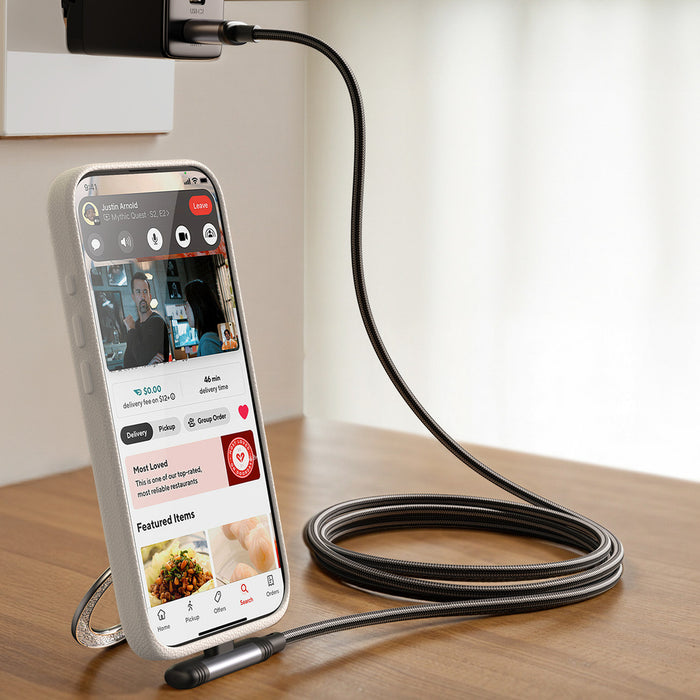 Joyroom S-A56 EnjoyX Series 90° USB-A - USB-C 3A cable 1.2m - black