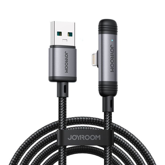 Joyroom S-A56 EnjoyX Series 90° USB-A - Lightning 3A cable 1.2m - black