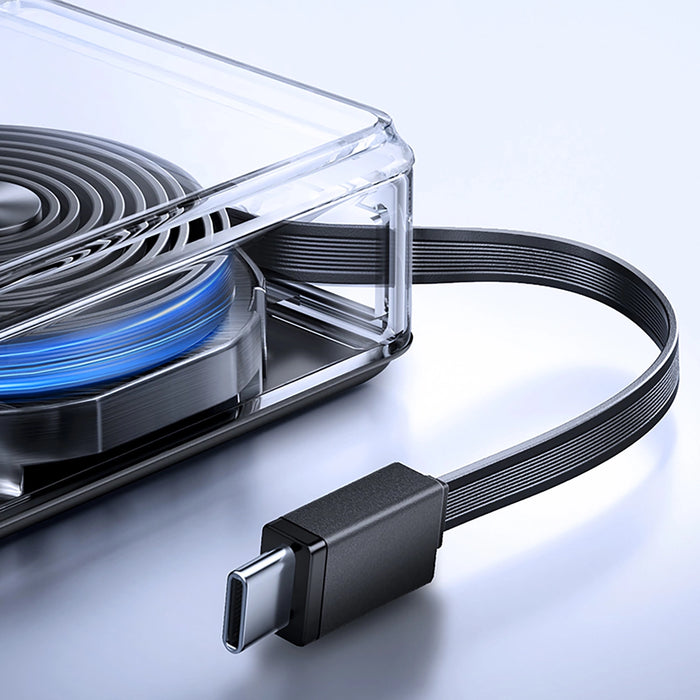 Joyroom JR-PR1 10000mAh 22.5W Powerbank with Built-in Retractable USB-C Cable - Black