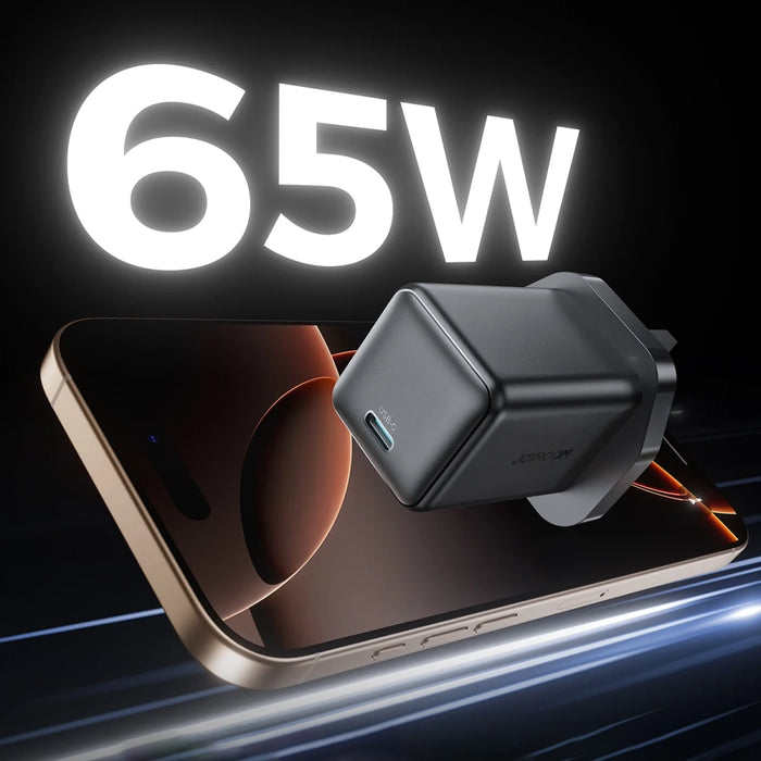 Joyroom JR-TCG18 65W Wall Charger 1 x USB-C (UK Plug) - Black