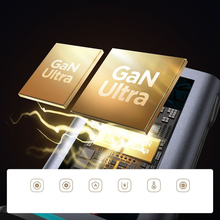 Joyroom JR-TCM02 GaN 65W charger charging station 4xUSB-C 2xUSB-A UK plug - gray