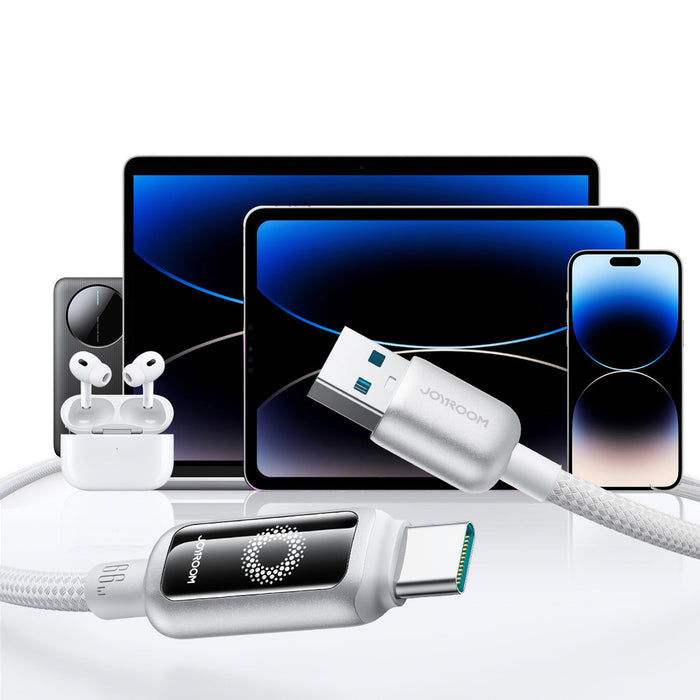 Joyroom S-A55 StarFlight 66W USB-A - USB-C Cable 1.2m - White