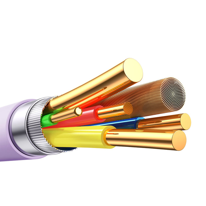 Joyroom S-A59 Vibrant Series 3A USB-A - USB-C Cable 1.2m - Purple