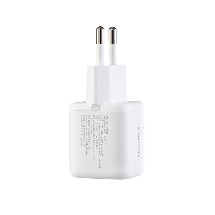 Joyroom JR-TG7 33W USB-A + USB-C wall charger with 30W USB-C - Lightning 1m cable - white