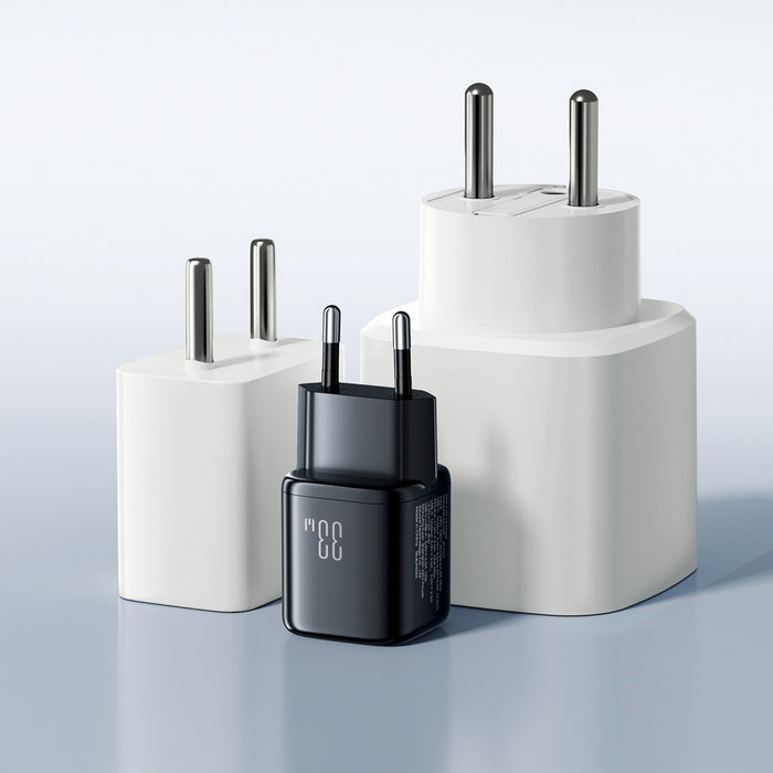 Joyroom JR-TG7 33W USB-A + USB-C wall charger with 30W USB-C - Lightning 1m cable - black