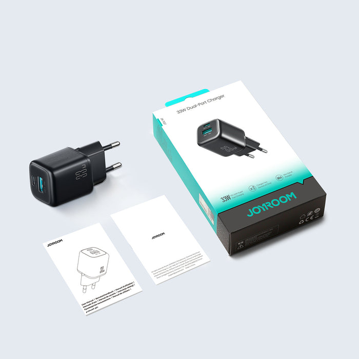 Joyroom JR-TG7 33W USB-A + USB-C Wall Charger - Black