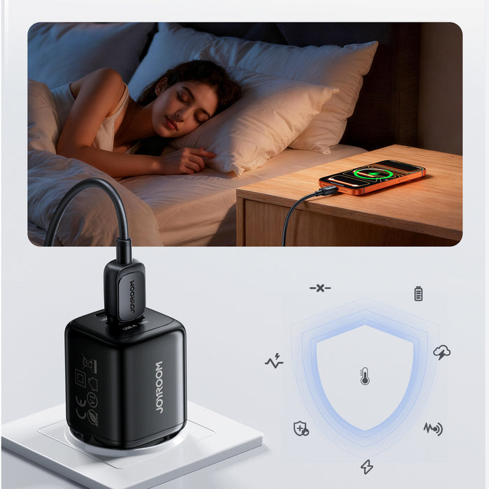 Joyroom JR-TG7 33W USB-A + USB-C Wall Charger - Black