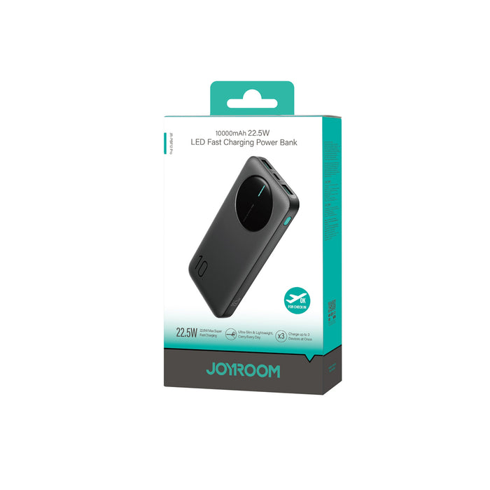 Joyroom JR-PBF12 Pro Powerbank 22.5W 10000mAh with Digital Display 2x USB-A 1x USB-C - Black