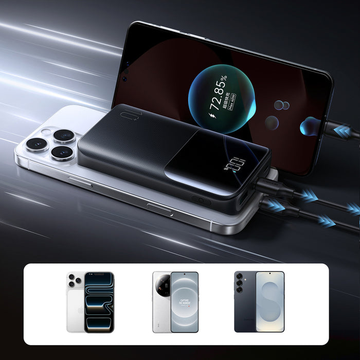 Joyroom JR-QP191 Star Series Mini 10000mAh 22.5W Powerbank with Digital Display - Black