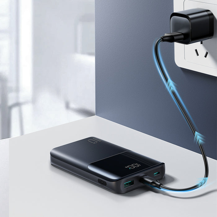 Joyroom JR-QP191 Star Series Mini 10000mAh 22.5W Powerbank with Digital Display - Black