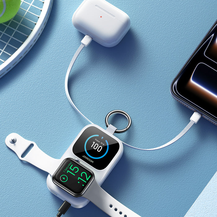 Joyroom JR-W19 5000mAh Powerbank with 5W Wireless Watch Charging - White