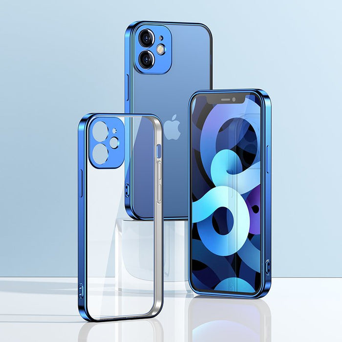 Joyroom New Beauty Series ultra thin case with electroplated frame for iPhone 12 Pro Max dark-blue (JR-BP744)