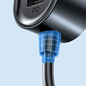 Joyroom car charger 2xPD + 2xQC3.0 72W 1.5m black (JR-CL05)