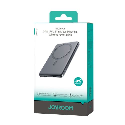 Joyroom magnetic powerbank JR-PBM08 20W 5000mAh slim (gray)