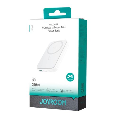 Joyroom JR-W020 Powerbank 20W 10000mAh MagSafe + USB-C - USB-C cable 0.25m - white