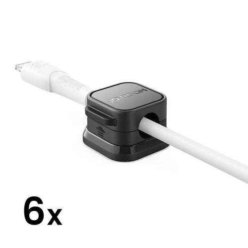 Magnetic Cable Organizer Joyroom JR-ZS368 6 pcs (black)