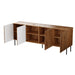 JUNGLE chest of drawers 190x40.5x74.5 oak wotan + black legs - Chests of drawers made of furniture