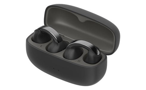 JVC HA-NP1TBU - open-back TWS earcuff headphones, black