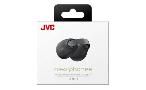 JVC HA-NP1TBU - open-back TWS earcuff headphones, black