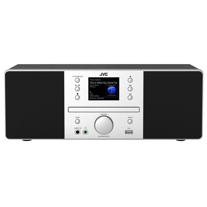 JVC RD-E874B Tower Bluetooth 20 W Black, Silver