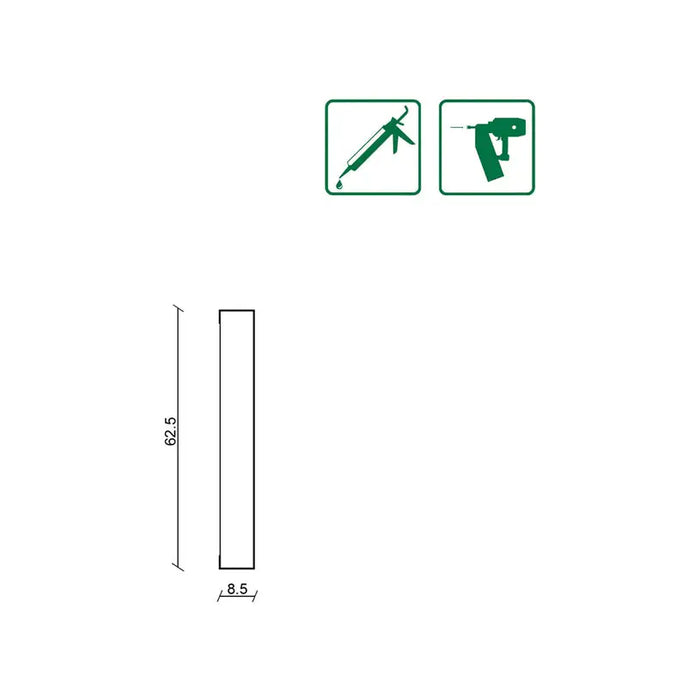 K-KT SLAMMS 6 PCS NEUHOFER SHAKER 6.2X0.8X118 CM - Аксесоари за таванни панели<<<Стенни и таванни панели<<<Подови и