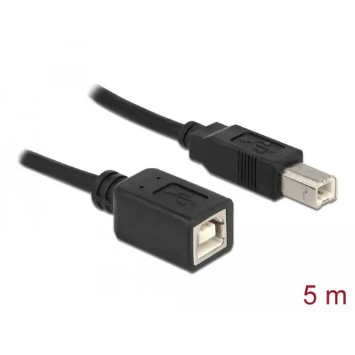 Кабел Delock USB-B мъжко - USB-B женско 5 м USB2.0 - Кабели за принтери<<<Кабели<<<ValiAPI