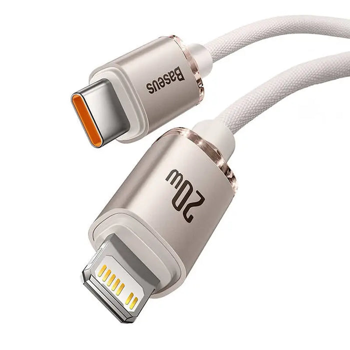 Kabel USB-C do iP Baseus Crystal Shine 20W 1.2m (różowy) - USB-C to Lightning<<<USB cables<<<GSM Accessories<<<InnproXML