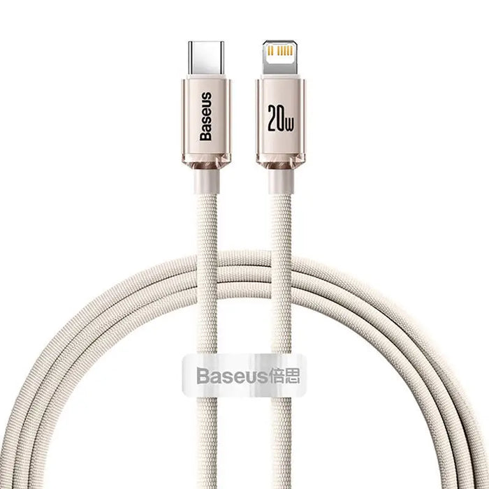 Kabel USB-C do iP Baseus Crystal Shine 20W 1.2m (różowy) - USB-C to Lightning<<<USB cables<<<GSM Accessories<<<InnproXML