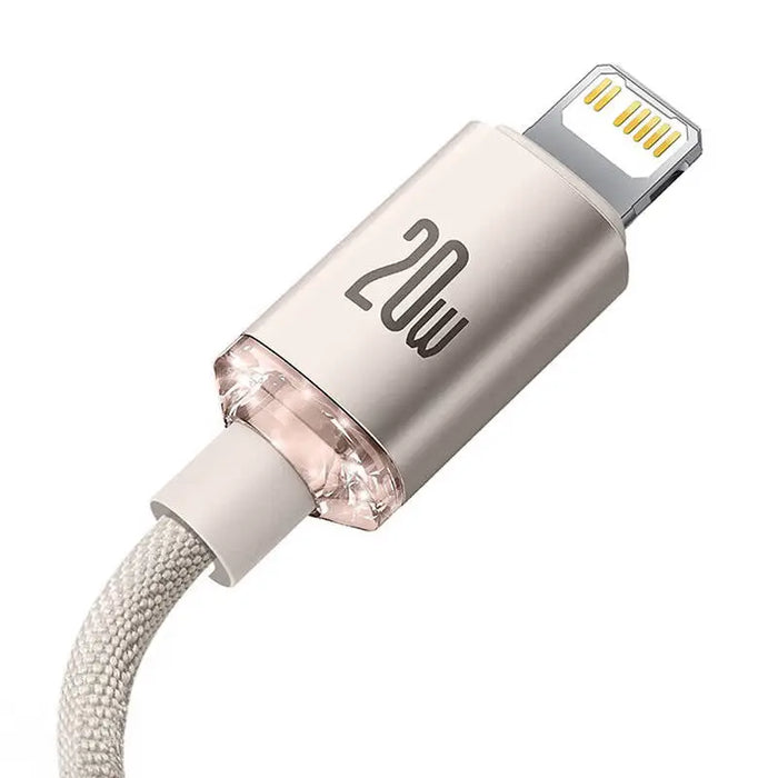 Kabel USB-C do iP Baseus Crystal Shine 20W 1.2m (różowy) - USB-C to Lightning<<<USB cables<<<GSM Accessories<<<InnproXML