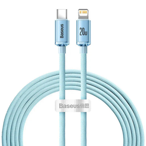Kabel USB-C do iP Baseus Crystal Shine 20W 2m (niebieski) - USB-C to Lightning<<<USB cables<<<GSM