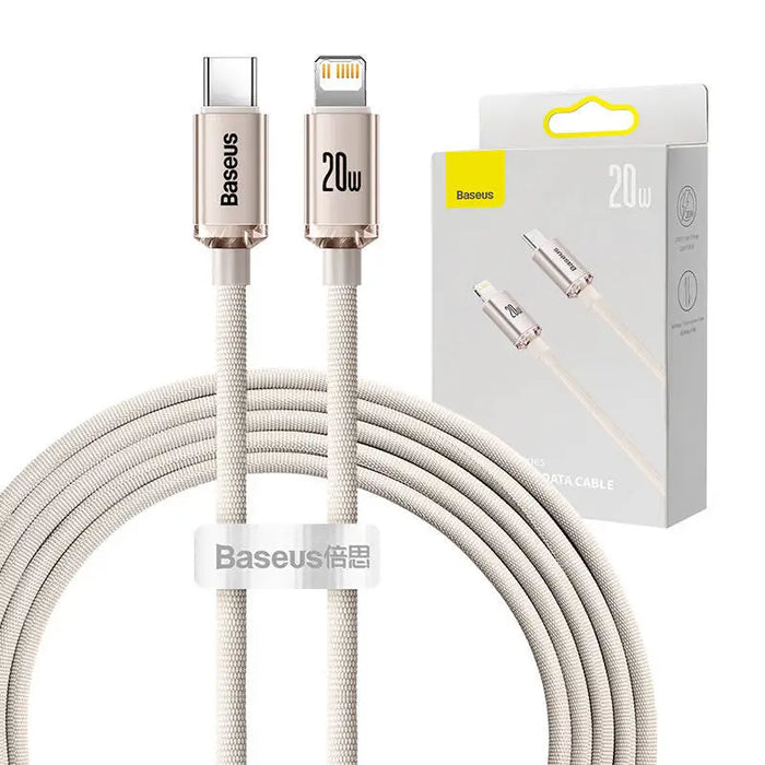 Kabel USB-C do iP Baseus Crystal Shine 20W 2m (różowy) - USB-C to Lightning<<<USB cables<<<GSM Accessories<<<InnproXML