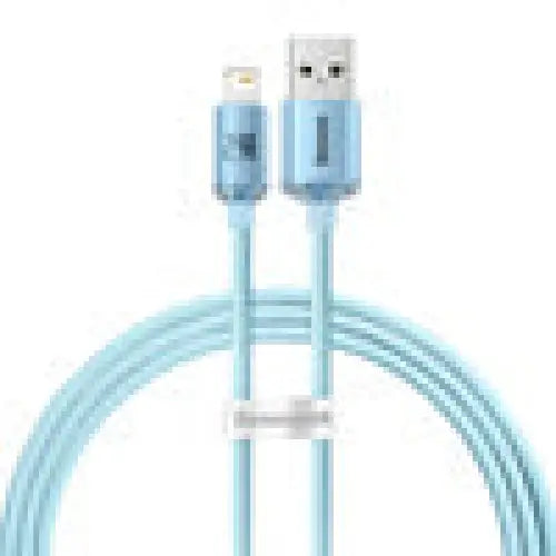 Kabel USB do iP Baseus Crystal Shine 2.4A 1.2m (niebieski) - USB-C to Lightning<<<USB cables<<<GSM