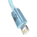 Kabel USB do iP Baseus Crystal Shine 2.4A 1.2m (niebieski) - USB-C to Lightning<<<USB cables<<<GSM