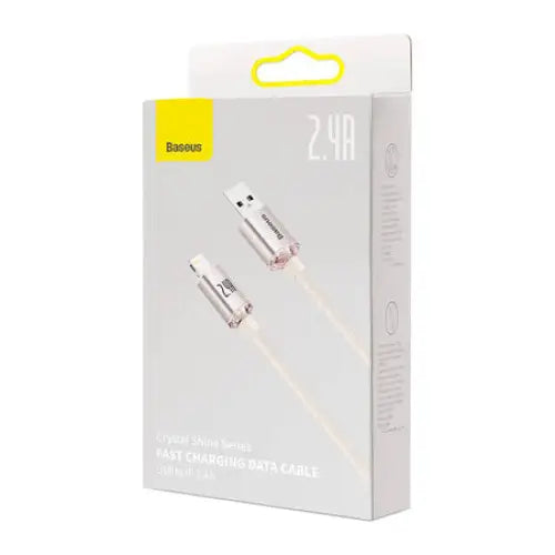 Kabel USB do iP Baseus Crystal Shine 2.4A 2m (różowy) - USB-C to Lightning<<<USB cables<<<GSM Accessories<<<InnproXML
